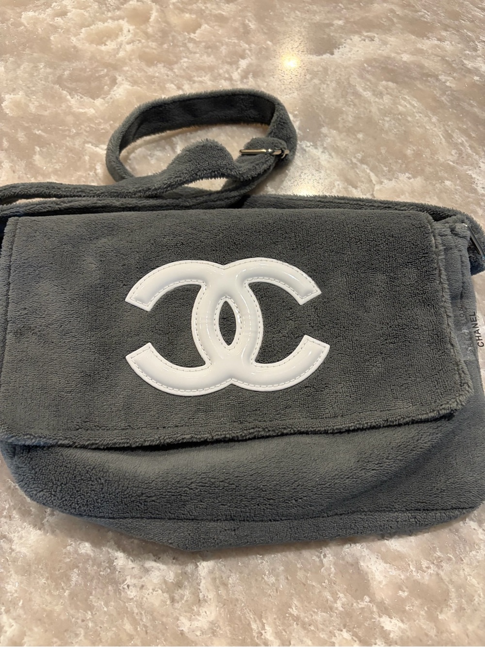EUC Chanel Precision Velour Crossbody Bag